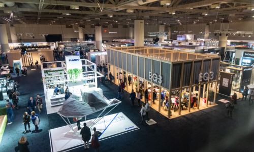 avilhão de exposições da IDS Toronto 2027 com mobiliário contemporâneo e design canadense