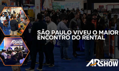 Estandes movimentados e público no pavilhão da ANALOC Rental Show 2026 no Expo Center Norte