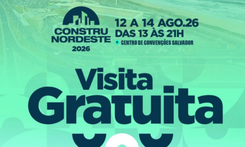 Exposição de materiais e tecnologias de construção na ConstruNordeste 2026 Salvador — Foto: Divulgação / ConstruNordeste