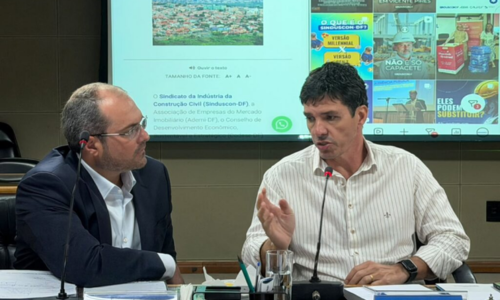 Imagem 1: Reunião da diretoria do Sinduscon-DF planejamento urbano com o secretário de Obras no Distrito Federal — Foto: Divulgação / Comunicação Sinduscon-DF