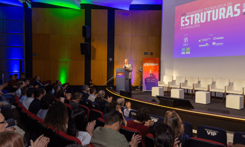 Auditório lotado durante o Seminário Tecnologia de Estruturas SindusCon-SP em São Paulo — Foto: Divulgação / SindusCon-SP